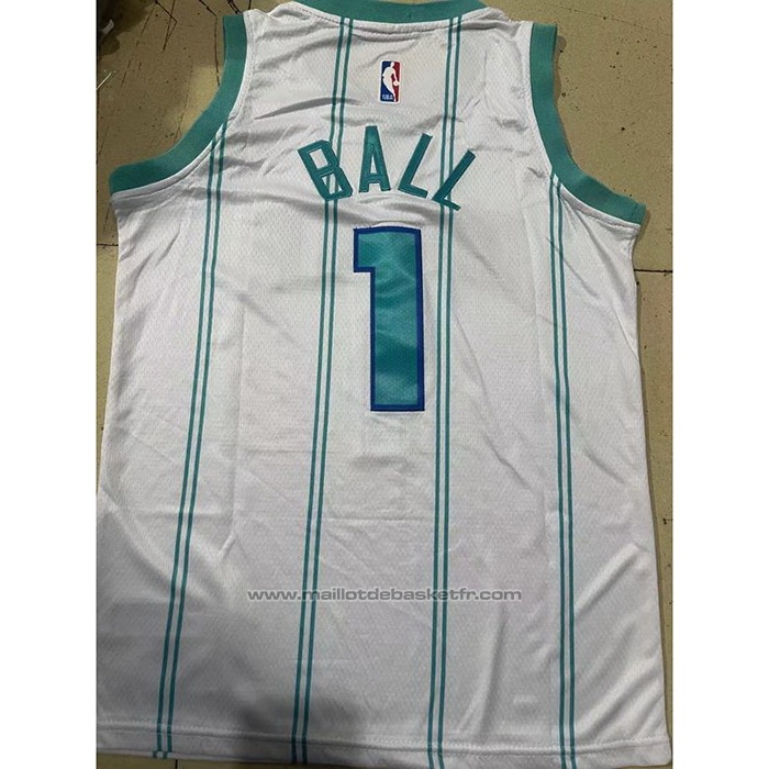Maillot Enfant Charlotte Hornets LaMelo Ball #1 Association 2022-23 Blanc